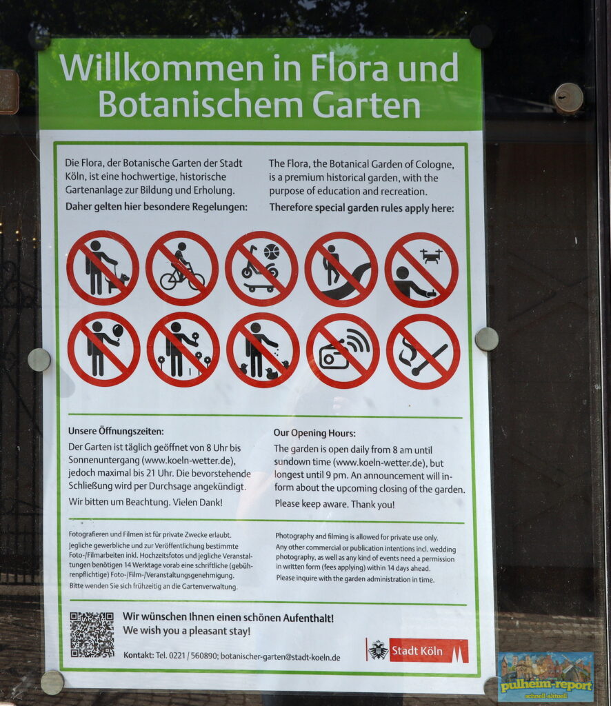 Das darf man alles nicht in der Flora Köln.
