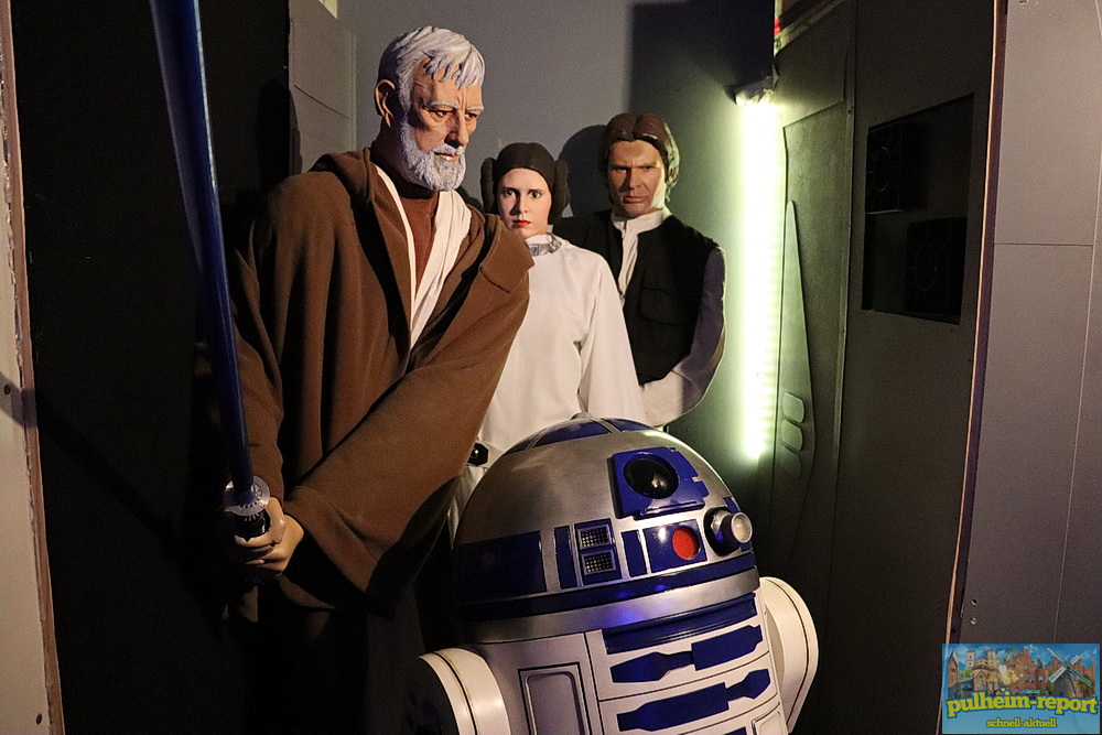 Ben (Obi Wan) Kenobi, Prinzessin Leia, Han Solo und R2D2.