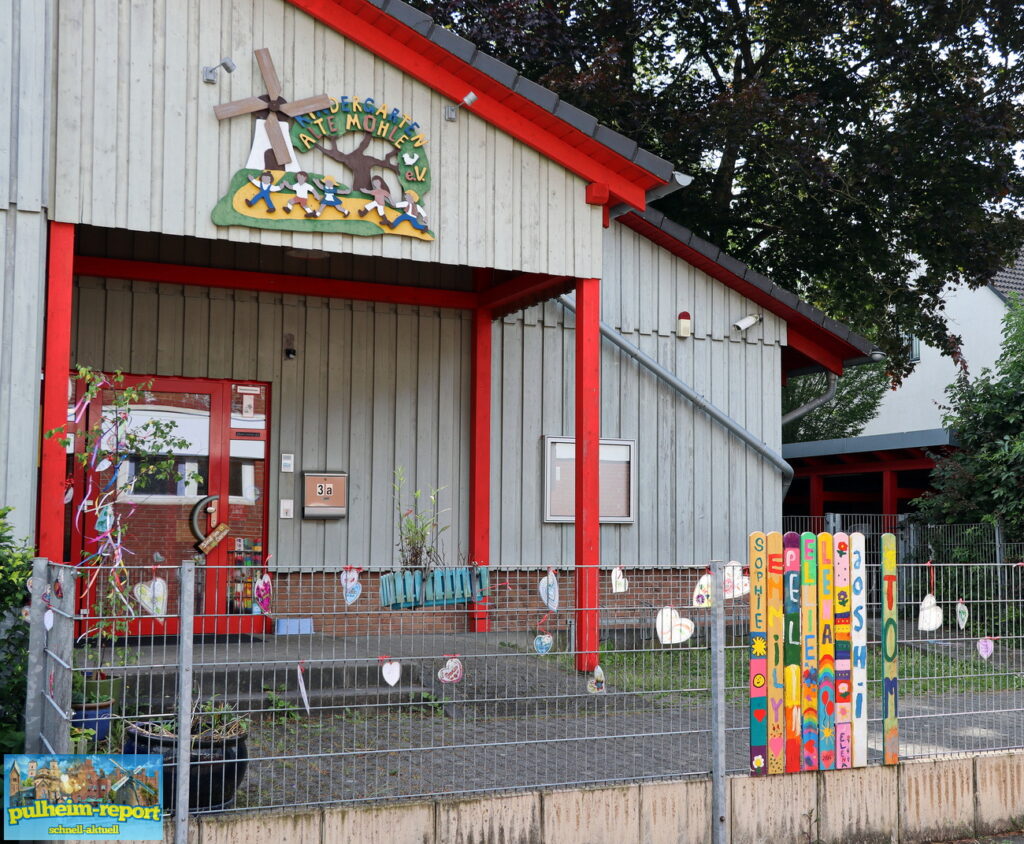 Der Eingangsbereich der Kita Alte Mühle in Stommeln.