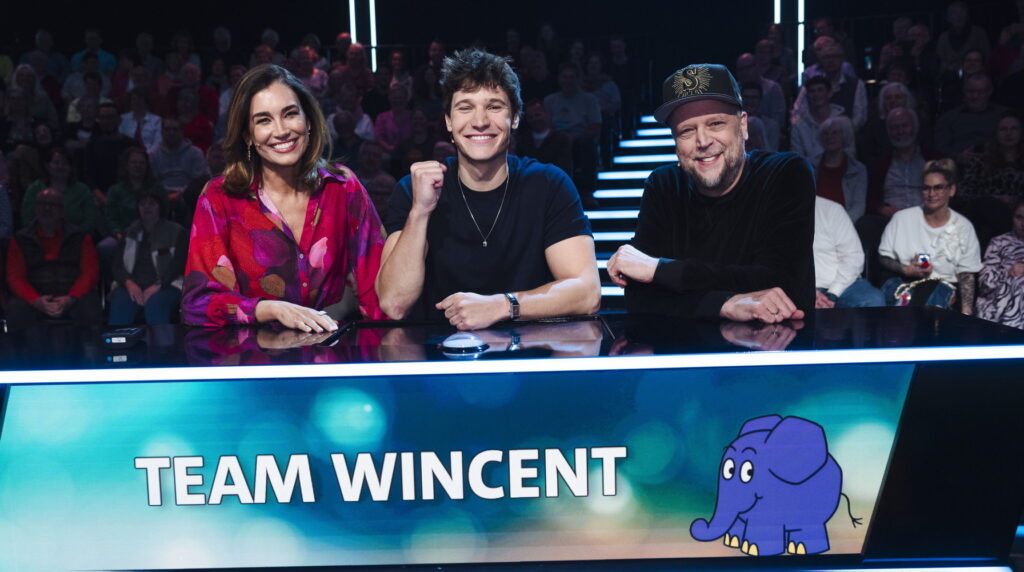 Gute Laune im Team Wincent: v.l.n.r. Jana Ina Zarrella, Wincent Weiss und Smudo. (Bild: WDR/Ben Knabe/Trickstudio Lutterbeck)