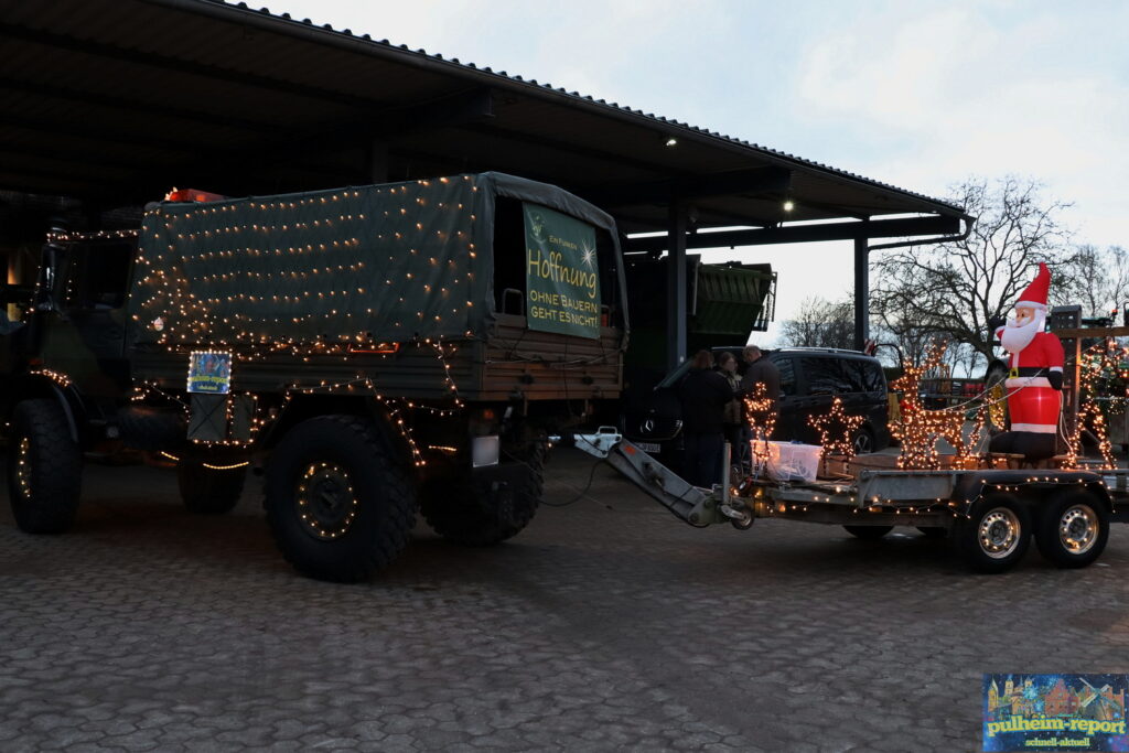 Auch in diesem Jahr nahm uns Ralf bei der Lichterfahrt wieder in seinem Unimog mit.