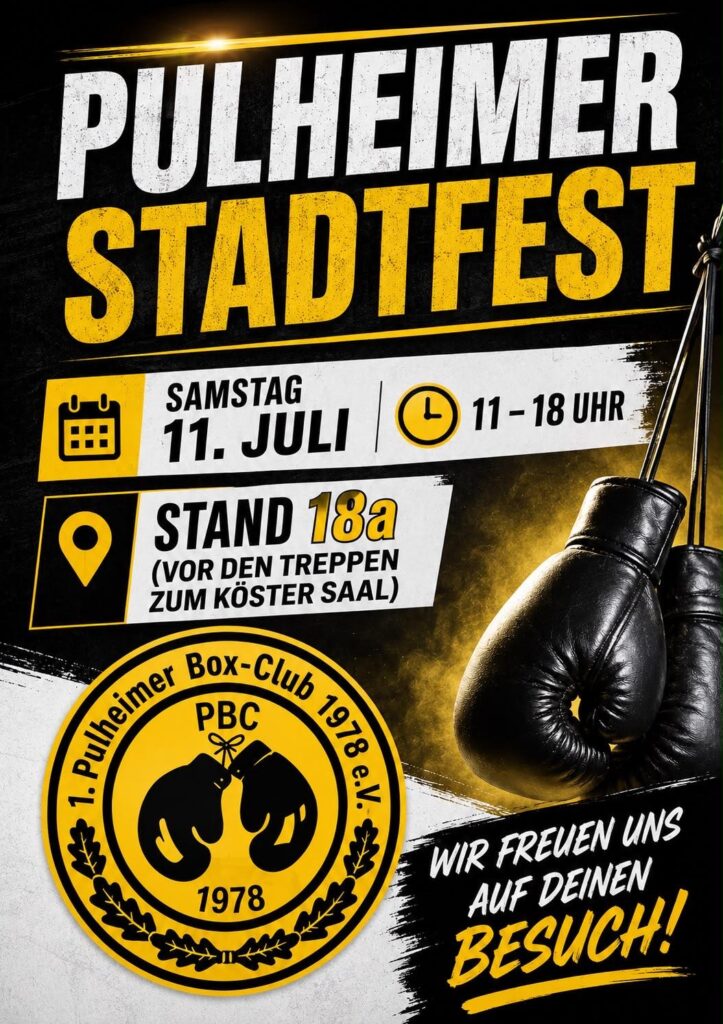 Am 11.07.2026 findet man den 1. Pulheimer Box Club 1978 auch auf dem Pulheimer Stadtfest.